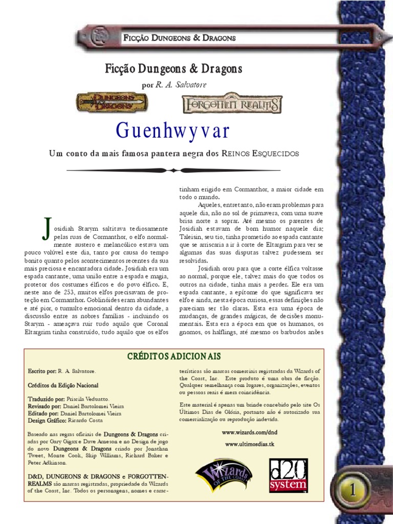 Guenhwyvar PDF, PDF, Elfos